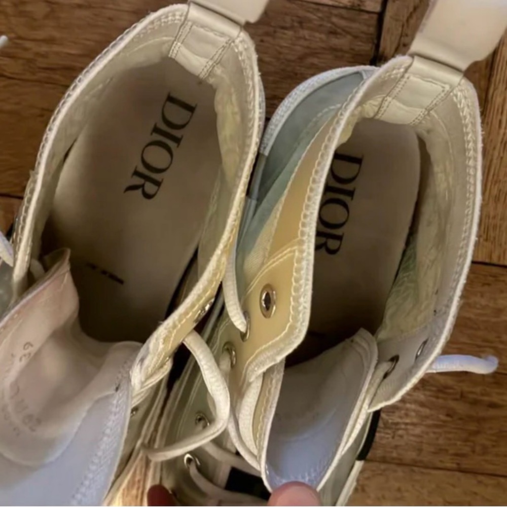 Dior Cream High-Top Sneakers